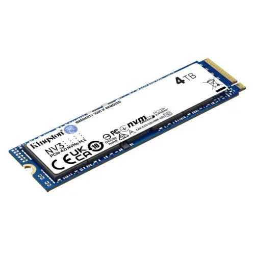 Kingston 4TB NV3 M.2 NVMe Gen4 SSD, M.2 2280, PCIe4, R/W 6000/5000 MB/s - HONORABLE VETERANS SOLUTIONS