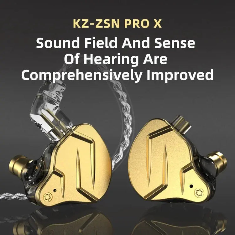 KZ ZSN Pro X 1DD 1BA Metal HIFI In Ear Earphone Bass Earbuds Hybrid Driver Sport Headset Very Low Voice For ZSX ZAX ASX EDX Z1 - HONORABLE VETERANS SOLUTIONS