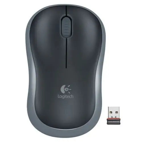Logitech M185 Wireless Notebook Mouse, USB Nano Receiver, Black/Grey - HONORABLE VETERANS SOLUTIONS