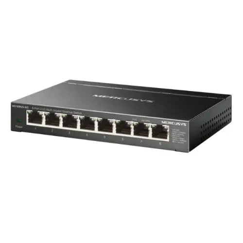 Mercusys (MS108GS-M2) 8-Port 2.5G Multi-Gigabit Desktop Switch, 8x 2.5G Ports, Fanless, Metal Casing - HONORABLE VETERANS SOLUTIONS
