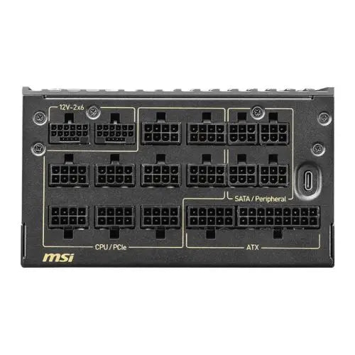 MSI 1600W (MEG Ai1600T PCIE5) ATX 3.1 PSU, Fully Modular, Tri-certified Titanium, Dual 12V-2x6, Full Digital Design, PCIe 5.1, RGB Lighting - HONORABLE VETERANS SOLUTIONS