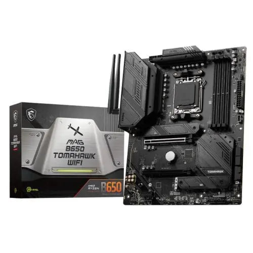 MSI MAG B650 TOMAHAWK WIFI, AMD B650, AM5, ATX, 4 DDR5, HDMI, DP, Wi-Fi 6E, 2.5G LAN, 3x M.2 - HONORABLE VETERANS SOLUTIONS