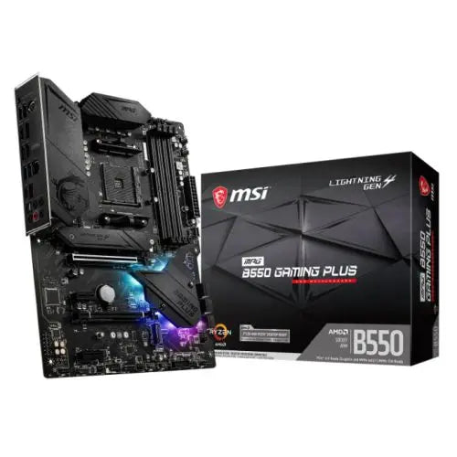 MSI MPG B550 GAMING PLUS, AMD B550, AM4, ATX, 4 DDR4, HDMI, DP, GB LAN, RGB, 2x M.2 - HONORABLE VETERANS SOLUTIONS