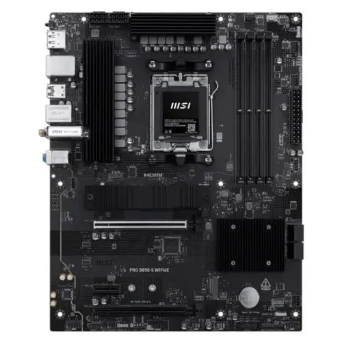 MSI PRO B850-S WIFI6E, AMD B850, AM5, ATX, 4 DDR5, HDMI, DP, Wi-Fi 6E, 2.5G LAN, 2x M.2 - HONORABLE VETERANS SOLUTIONS