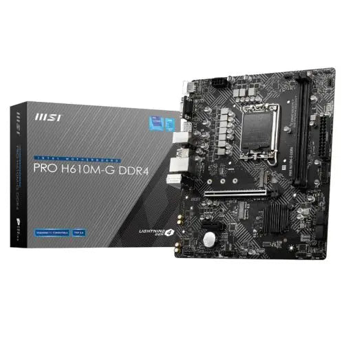 MSI PRO H610M-G DDR4, Intel H610, 1700, Micro ATX, 2 DDR4, VGA, HDMI, DP, GB LAN, 1x M.2 - HONORABLE VETERANS SOLUTIONS