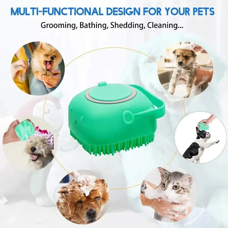 Pet Accessories for Dogs Shampoo Massager Brush Bathroom Puppy Cat Massage Comb Grooming Shower Brush for Bathing Soft Brushes - HONORABLE VETERANS SOLUTIONS