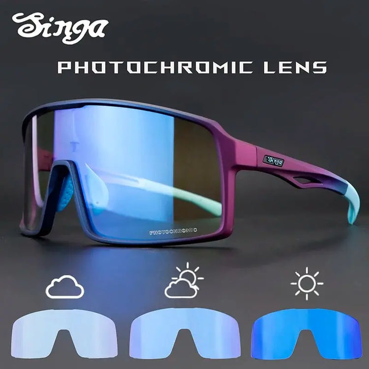 Photochromic Cycling Glasses Singa Cycling Sunglasses UV400 Runnning Sunglasses Eyepieces Bicycle Eyewear Sunglasses Equipment - HONORABLE VETERANS SOLUTIONS