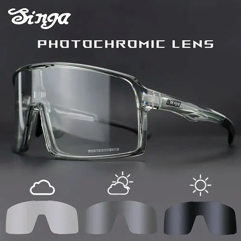 Photochromic Cycling Glasses Singa Cycling Sunglasses UV400 Runnning Sunglasses Eyepieces Bicycle Eyewear Sunglasses Equipment - HONORABLE VETERANS SOLUTIONS