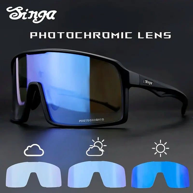 Photochromic Cycling Glasses Singa Cycling Sunglasses UV400 Runnning Sunglasses Eyepieces Bicycle Eyewear Sunglasses Equipment - HONORABLE VETERANS SOLUTIONS