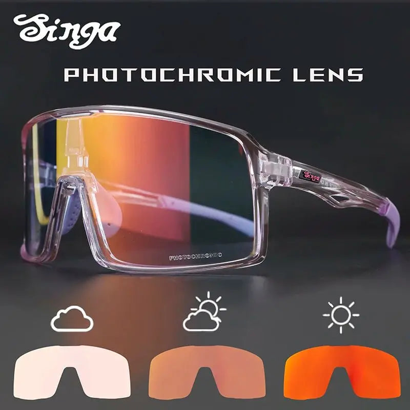 Photochromic Cycling Glasses Singa Cycling Sunglasses UV400 Runnning Sunglasses Eyepieces Bicycle Eyewear Sunglasses Equipment - HONORABLE VETERANS SOLUTIONS