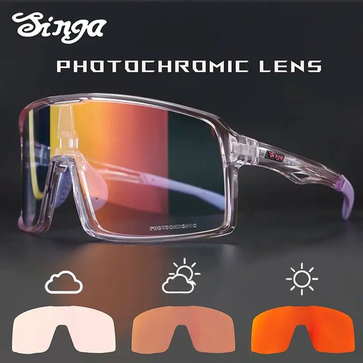 Photochromic Cycling Glasses Singa Cycling Sunglasses UV400 Runnning Sunglasses Eyepieces Bicycle Eyewear Sunglasses Equipment - HONORABLE VETERANS SOLUTIONS