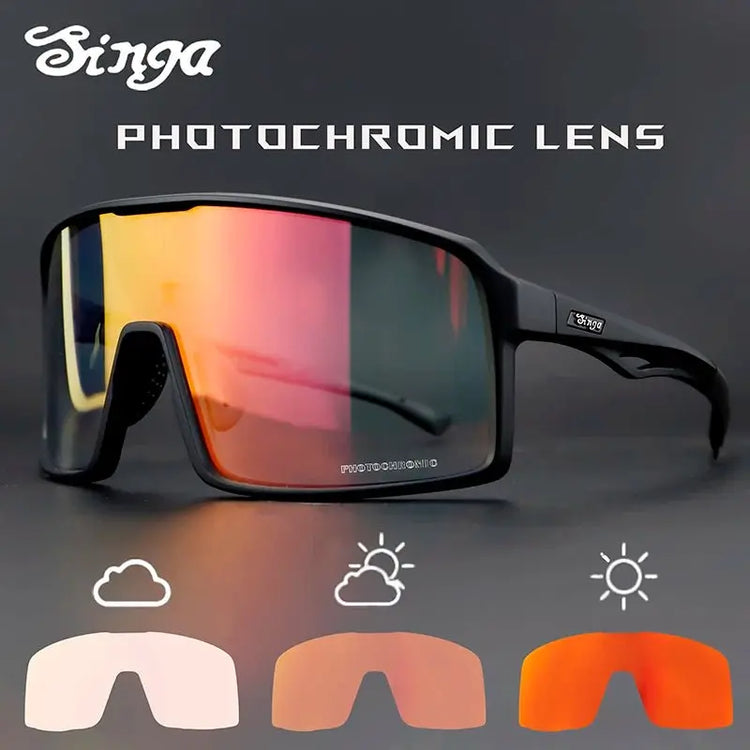 Photochromic Cycling Glasses Singa Cycling Sunglasses UV400 Runnning Sunglasses Eyepieces Bicycle Eyewear Sunglasses Equipment - HONORABLE VETERANS SOLUTIONS