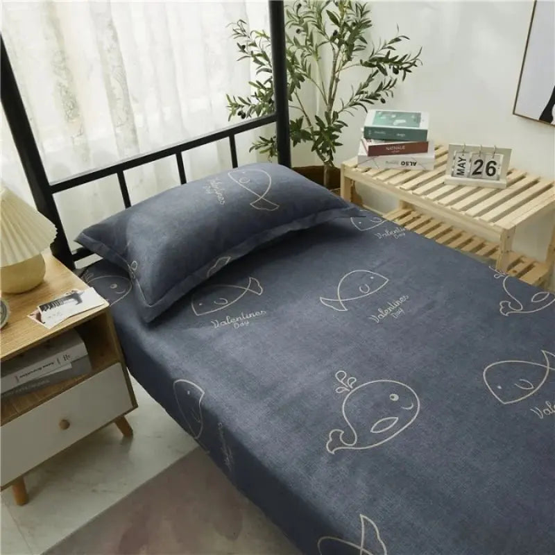 Printed Bed Sheet 1pc For Single Bed 120*210cm Home Textile Modern 100% Polyester Flat Sheet Bunk Bed Linens Single Bedspread - HONORABLE VETERANS SOLUTIONS