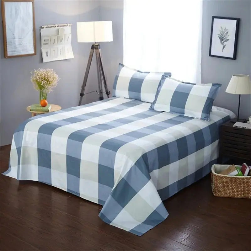 Printed Bed Sheet 1pc For Single Bed 120*210cm Home Textile Modern 100% Polyester Flat Sheet Bunk Bed Linens Single Bedspread - HONORABLE VETERANS SOLUTIONS