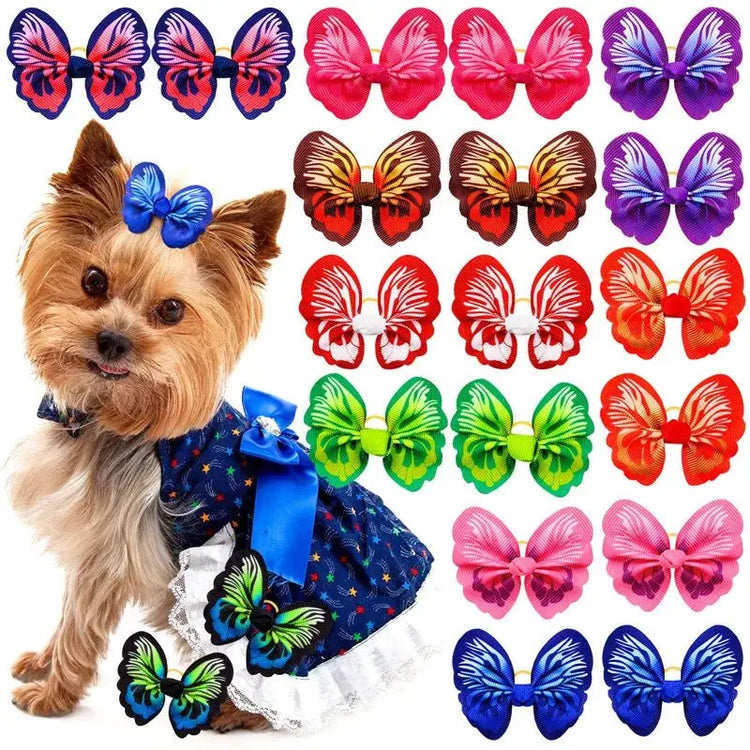 Small Dogs Accessories Bows Hair Supplies for Pets Puppy Hair Clips Yorkshire Grooming Table Cat Bows Accessoire Pour Chien - HONORABLE VETERANS SOLUTIONS