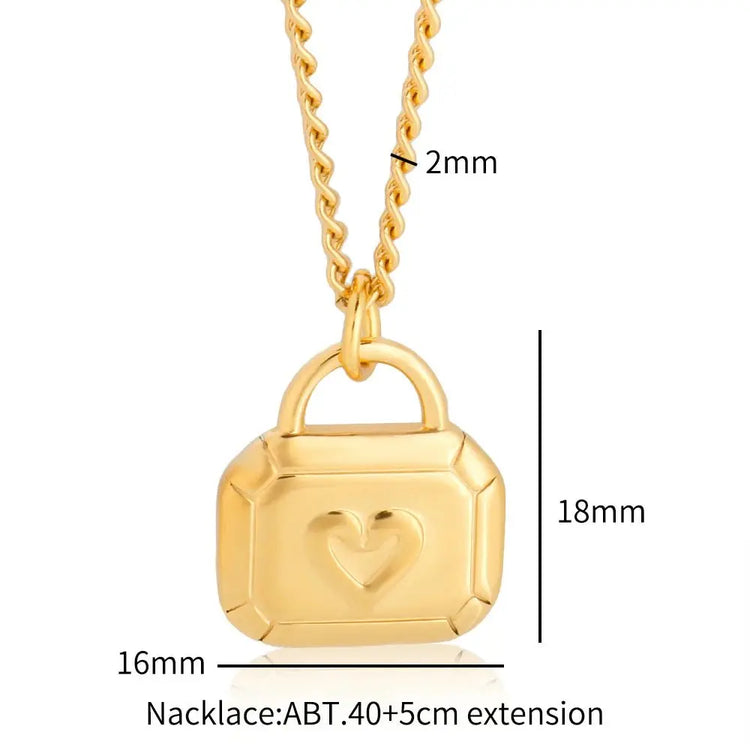 Stainless Steel Heart-shaped Pendant Necklace Metal Waterproof Jewelry For Women - HONORABLE VETERANS SOLUTIONS