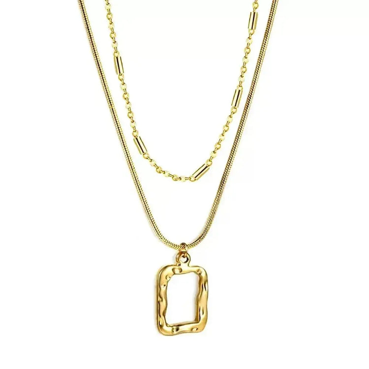 Stainless Steel Heart-shaped Pendant Necklace Metal Waterproof Jewelry For Women - HONORABLE VETERANS SOLUTIONS