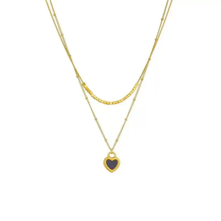 Stainless Steel Heart-shaped Pendant Necklace Metal Waterproof Jewelry For Women - HONORABLE VETERANS SOLUTIONS