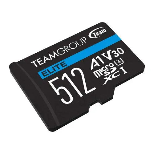 Team 512GB Elite A1 MicroSDXC Card with SD Adapter, UHS-I Class 3, U3, A1 App Performance, 100MB/s - HONORABLE VETERANS SOLUTIONS