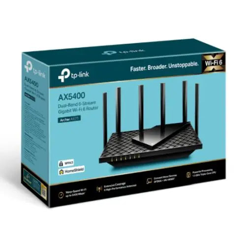 TP-LINK (Archer AX73) AX5400 (574+4804) Wireless Dual Band Gigabit Wi-Fi 6 Router, OFDMA, MU-MIMO, 4-Port, GB WAN, USB 3.0, Connect up to 200 devices - HONORABLE VETERANS SOLUTIONS