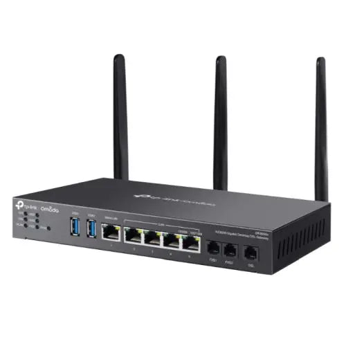 TP-LINK (DR3650v) Omada AX3000 Wi-Fi 6 Gigabit Desktop DSL Gateway, Dual Band, VDSL2 35b, USB 3.0, VoIP Support, Centralized Management, Mesh Technology - HONORABLE VETERANS SOLUTIONS