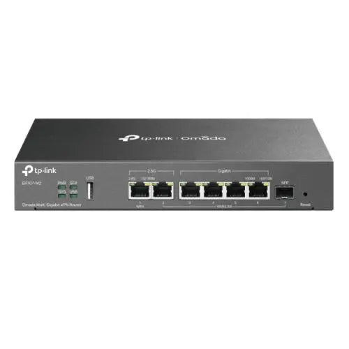 TP-LINK (ER707-M2) Omada Multi-Gigabit VPN Router, Omada SDN, 2x 2.5G Ports, Up to 6x WAN, SFP Port, Extensive Security Features - HONORABLE VETERANS SOLUTIONS