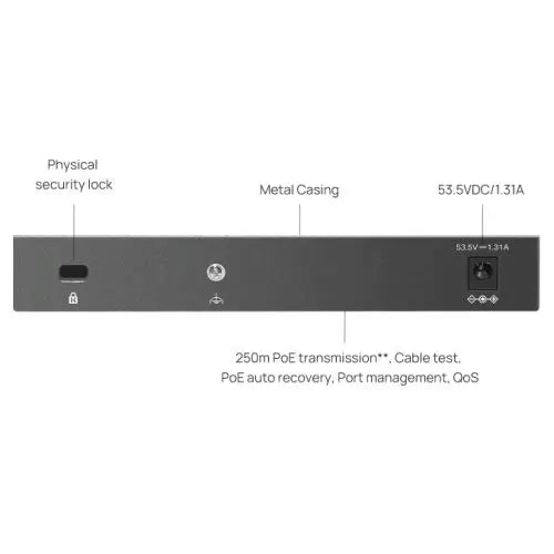 TP-LINK (ES206GP) Omada 6-Port Gigabit Easy Managed Switch with 4-Port PoE+, 6x GB Ports, Metal Casing - HONORABLE VETERANS SOLUTIONS