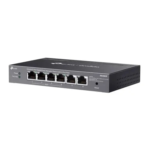 TP-LINK (ES206GP) Omada 6-Port Gigabit Easy Managed Switch with 4-Port PoE+, 6x GB Ports, Metal Casing - HONORABLE VETERANS SOLUTIONS