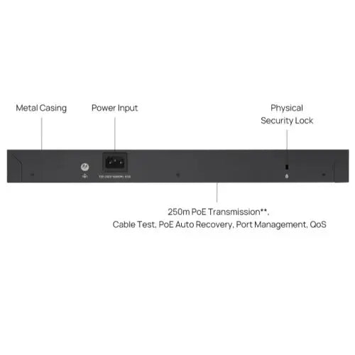 TP-LINK (ES228GMP) Omada 28-Port Gigabit Easy Managed Switch with 24-Port PoE+, 2x GB SFP Ports, 384W Power Budget, Rackmountable - HONORABLE VETERANS SOLUTIONS