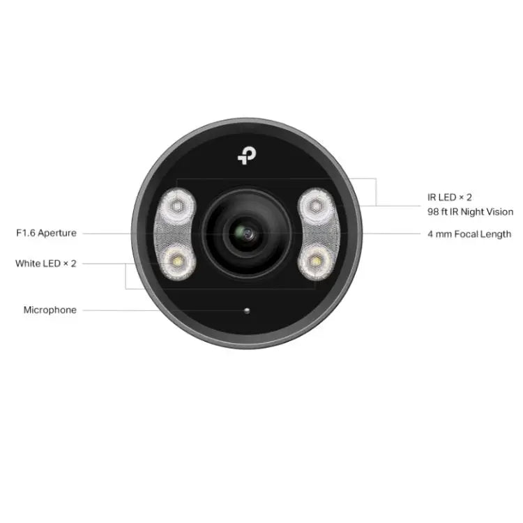 TP-LINK (InSight S355 4MM) VIGI 5MP Outdoor Full-Colour Bullet Network Camera w/ 4mm Lens, IP67, PoE, AI Detection/Classification, Two-Way Audio, H.265+ - HONORABLE VETERANS SOLUTIONS