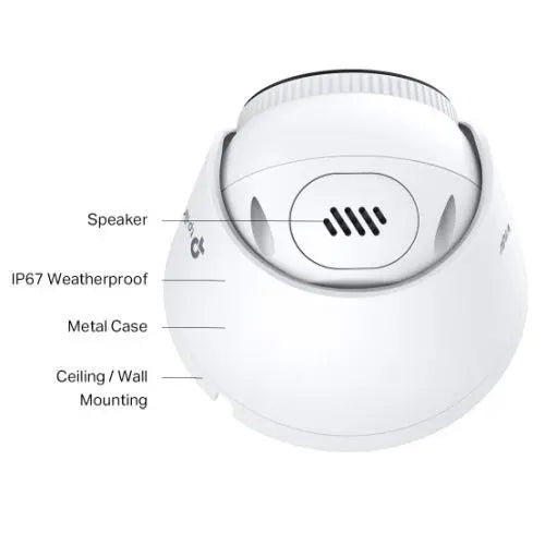 TP-LINK (InSight S445 2.8MM) VIGI 4MP Full-Colour Turret Network Camera w/ 2.8mm Lens, IP67, PoE, AI Detection/Classification, Two-Way Audio, H.265+ - HONORABLE VETERANS SOLUTIONS