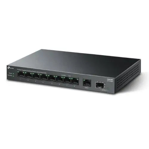 TP-LINK (LS1210GP) 10-Port Gigabit Desktop LiteWave Switch with 8-Port PoE+, GB SFP Port - HONORABLE VETERANS SOLUTIONS