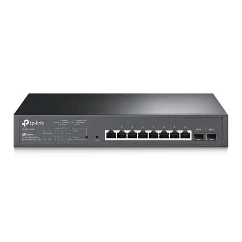 TP-LINK (SG2210MP) JetStream 10-Port Gigabit Smart Switch with 8-Port PoE+, 2 GB SFP Slots, Rackmountable - HONORABLE VETERANS SOLUTIONS