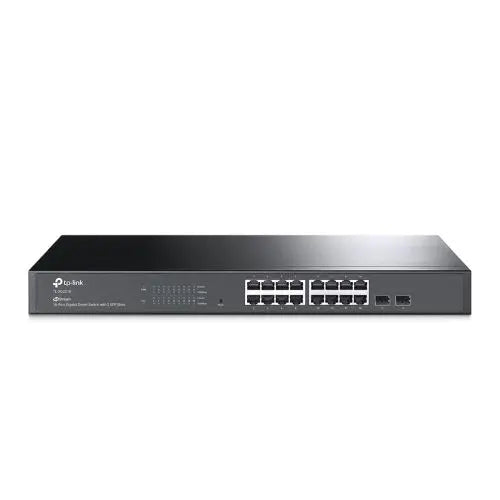 TP-LINK (SG2218) JetStream 16-Port Gigabit Smart Switch with 2 SFP Slots, L2/L3/L4 QoS, Fanless, Rackmountable - HONORABLE VETERANS SOLUTIONS