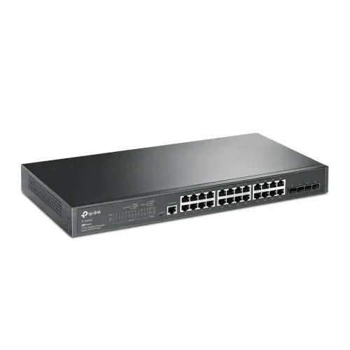 TP-LINK (SG3428) JetStream 24-Port Gigabit L2 Managed Switch with 4 SFP Slots, Console Port, Fanless, Rackmountable - HONORABLE VETERANS SOLUTIONS