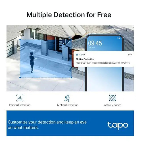 TP-LINK (TAPO C510W) Outdoor Pan/Tilt 2K Security Wi-Fi Camera, 360°, Smart AI Detection, Motion Tracking, Customisable Alarm & Light, 2-Way Audio - HONORABLE VETERANS SOLUTIONS