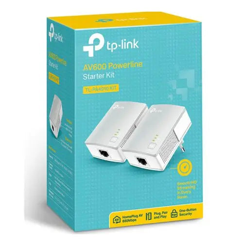 TP-LINK (TL-PA4010KIT V3) AV600 10/100 Powerline Adapter Kit, 1-Port - HONORABLE VETERANS SOLUTIONS