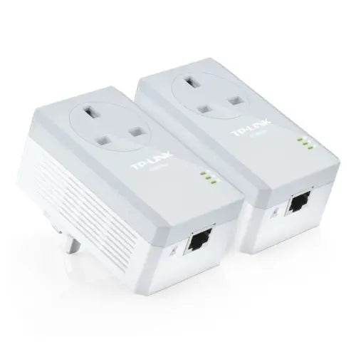 TP-LINK (TL-PA4010P KIT) AV600 10/100 Powerline Adapter Kit, 1-Port, AC Pass Through - HONORABLE VETERANS SOLUTIONS
