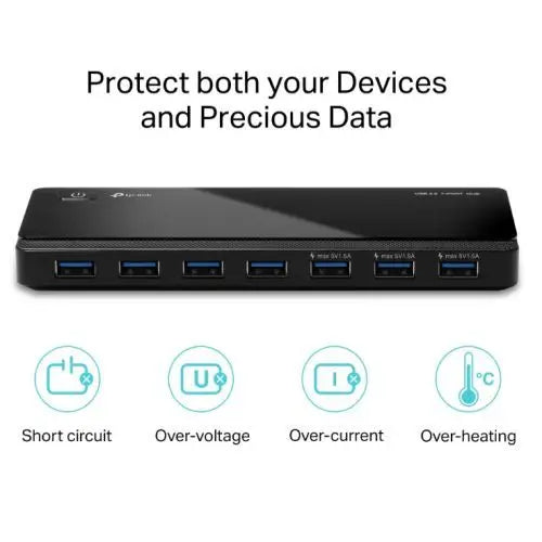 TP-LINK (UH700) External 7-Port USB 3.0 Hub, Up to 5V/1.5A Output - HONORABLE VETERANS SOLUTIONS