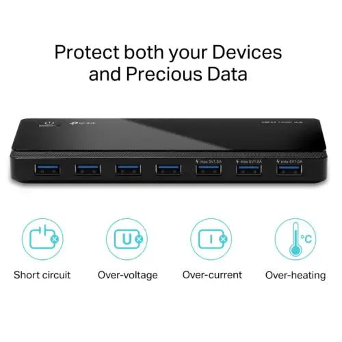TP-LINK (UH700) External 7-Port USB 3.0 Hub, Up to 5V/1.5A Output - HONORABLE VETERANS SOLUTIONS