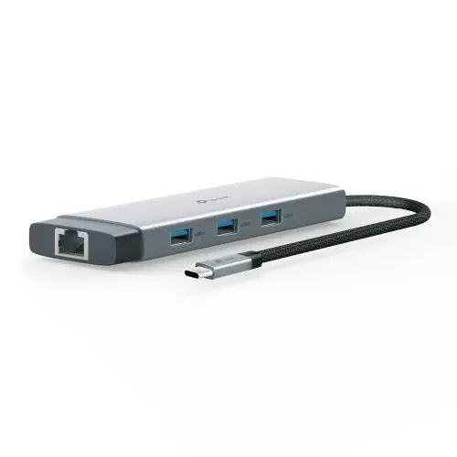 TP-LINK (UH9120C) 9-in-1 USB-C Hub - 1x USB-C (PD 100W), 1x USB-C 5Gbps, 3x USB-A 5Gbps, 1x HDMI, 1x LAN, SD/microSD, Mains Powered - HONORABLE VETERANS SOLUTIONS
