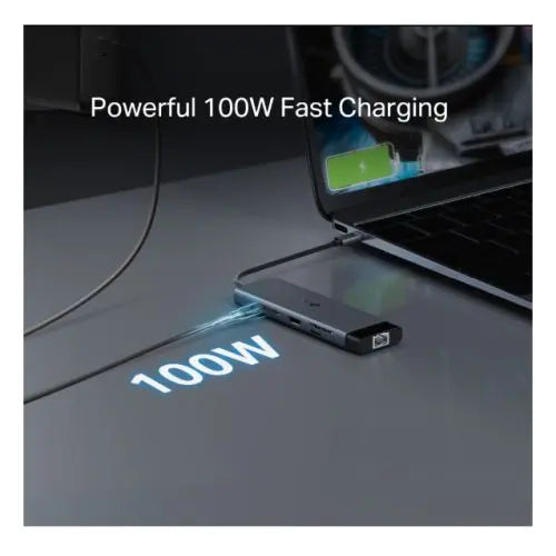 TP-LINK (UH9120C) 9-in-1 USB-C Hub - 1x USB-C (PD 100W), 1x USB-C 5Gbps, 3x USB-A 5Gbps, 1x HDMI, 1x LAN, SD/microSD, Mains Powered - HONORABLE VETERANS SOLUTIONS