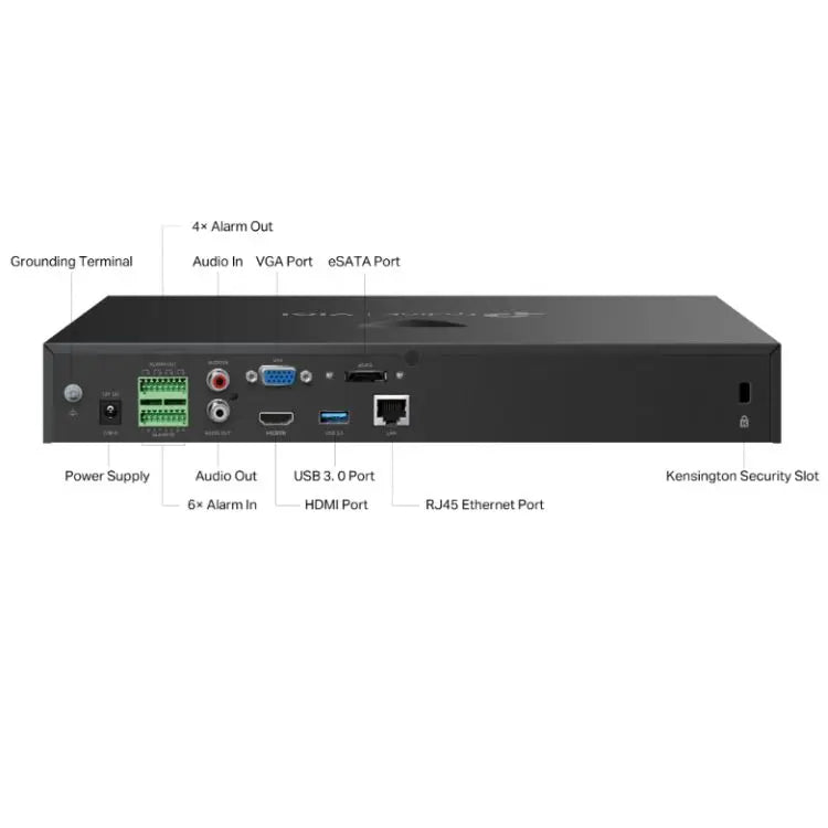 TP-LINK (VIGI NVR2016H) 16 Channel Network Video Recorder, 16-Channel Live View, 4K HDMI Output, 2x SATA, H.265+ - HONORABLE VETERANS SOLUTIONS