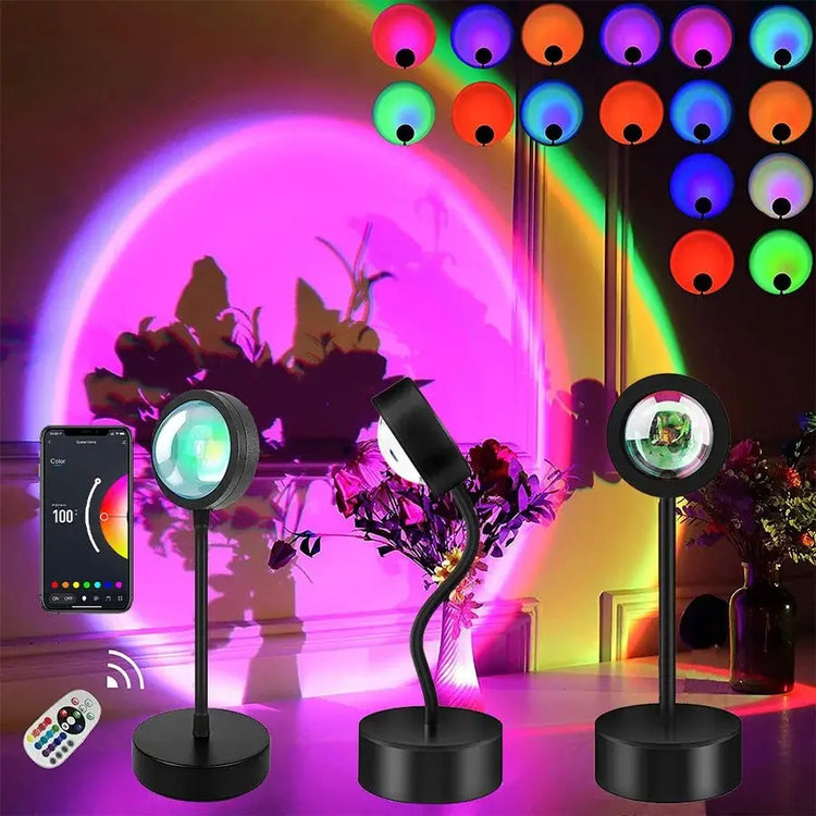 USB 5V Tuya Smart Sunset Lamp Night Light Sunset Projector Smart Life APP Remote Led Lights Room Decoration Photography Gift - HONORABLE VETERANS SOLUTIONS