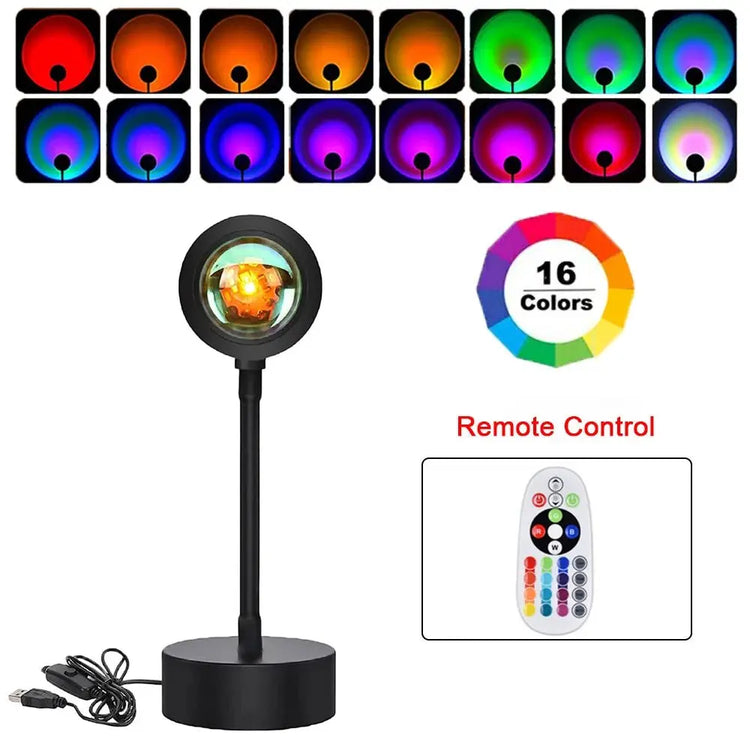 USB 5V Tuya Smart Sunset Lamp Night Light Sunset Projector Smart Life APP Remote Led Lights Room Decoration Photography Gift - HONORABLE VETERANS SOLUTIONS