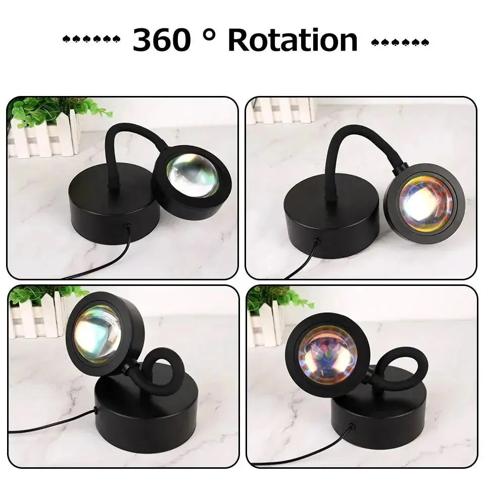 USB 5V Tuya Smart Sunset Lamp Night Light Sunset Projector Smart Life APP Remote Led Lights Room Decoration Photography Gift - HONORABLE VETERANS SOLUTIONS