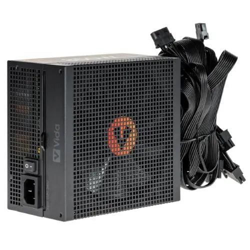 Vida 850W Heracles Black ATX 3.1 Gaming PSU, 80+ Bronze, 140mm Ultra-Quiet FDM Fan, Flat Black Cables, PCIe 5.1, Power Lead Not Included - HONORABLE VETERANS SOLUTIONS