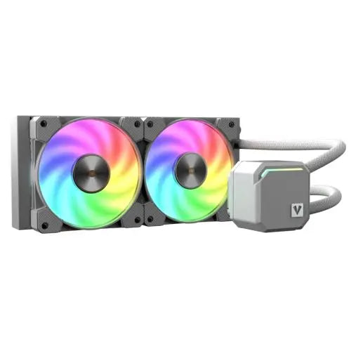 Vida BiFrost 240mm ARGB Liquid CPU Cooler, 2x ARGB PWM Fans, ARGB CPU Block, 250W TDP, White - HONORABLE VETERANS SOLUTIONS