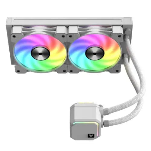 Vida BiFrost 240mm ARGB Liquid CPU Cooler, 2x ARGB PWM Fans, ARGB CPU Block, 250W TDP, White - HONORABLE VETERANS SOLUTIONS