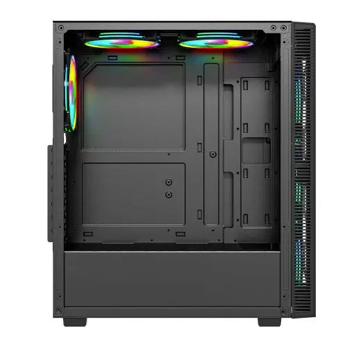 Vida Sirocco V2 Black ARGB Gaming Case w/ Glass Window, ATX, 6x ARGB Fans, Mesh Front - HONORABLE VETERANS SOLUTIONS